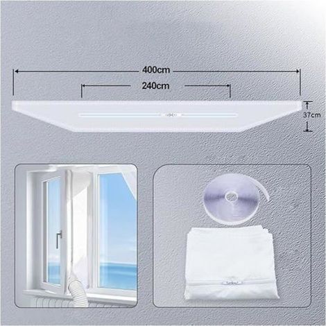 Joint Calfeutrage Fenêtre - 400 cm - Pour Climatiseur Mobile Et Sèche-Linge - Isolation Thermique Étanche - Installation Sans Perçage (1/5)