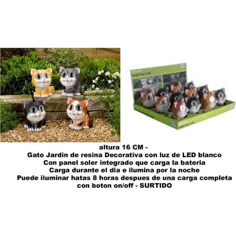 altuna jardin gato decorativo resina surtido 16 cm 1020230po