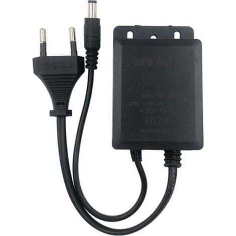 Adaptateur Secteur 12V 2A Alimentation Étanche Caméra Bande Lumineuse avec Prise UE