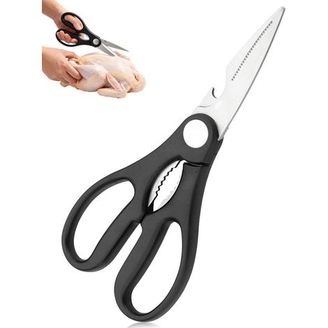Ciseaux De Cuisine, Lavables Au Lave-vaisselle, Ciseaux Multi-usages Acier Inoxydable, Poignées Confortables Antidérapantes, Adaptés À La Cuisine,au Camping Et À Un Usage Quotidien(2,5mm) (1/5)