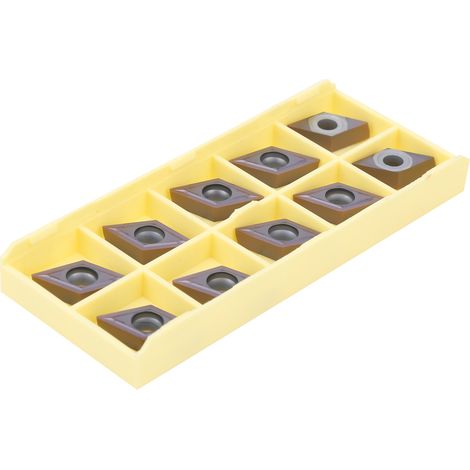 Lot de 10 plaquettes carbure pour tour CNC, destinées à l'usinage des métaux, DCMT11T304 LF6018, 2 cm (1/5)