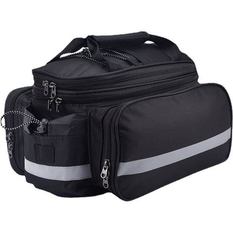 Sacoche de Vélo Arrière Étanche, Noir, Sacoche de Porte-Bagages Extensible 27l, Sacoche de Randonnée pour Longue Distance, Avec Housse de Pluie et (1/5)
