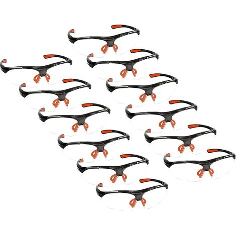 KOTARBAU Lot de 12 paires de lunettes de protection pour les yeux contre les éclaboussures, les éclats et la poussière - Légères et professionnelles (1/5)
