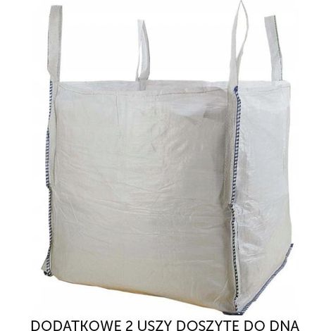 Big bag de 1000 kg, 100x100x100, 4 asas + 2 cosidas en la parte inferior, apertura superior/inferior cerrada. (1/2)
