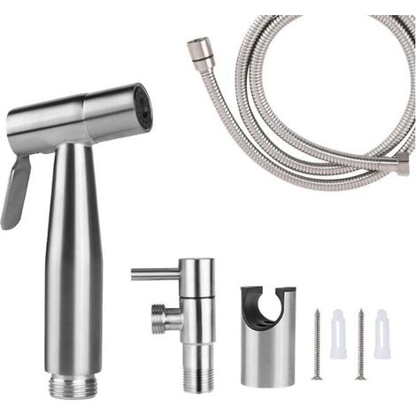 WC-Sprühbrause Bidetbrause 150 cm, gebürstet