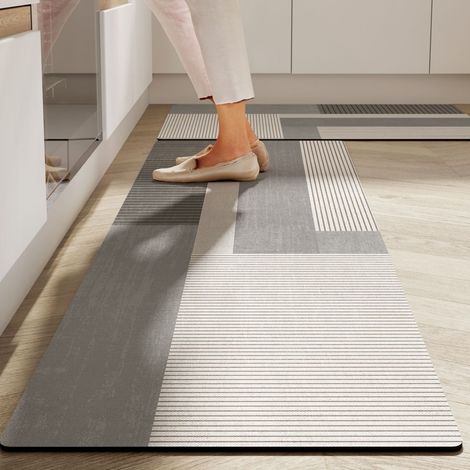 LAN Voisins voisins, 4020 cm (terre de diatomées) Tapis de cuisine, facile à nettoyer, lavable, en terre de diatomées, absorbant et antidérapant. (1/4)