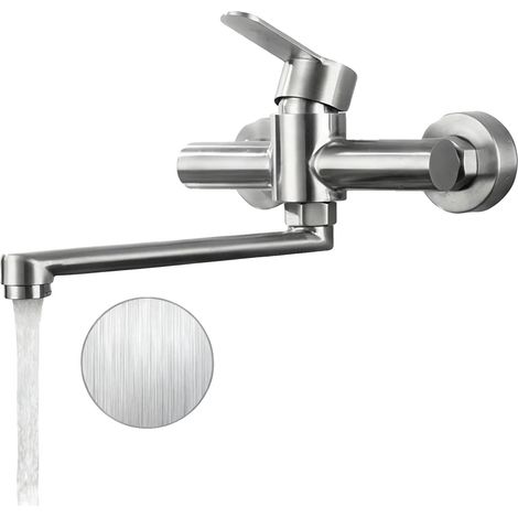 Küchenarmatur, 360° drehbar, Einhebel, Edelstahl, modernes Design, maximale Durchflussrate 7,5 L/min (1/5)