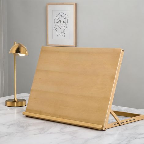 Chevalet de table pliable en bois de hêtre 75,8 x 51,4 x 51 cm (1/5)