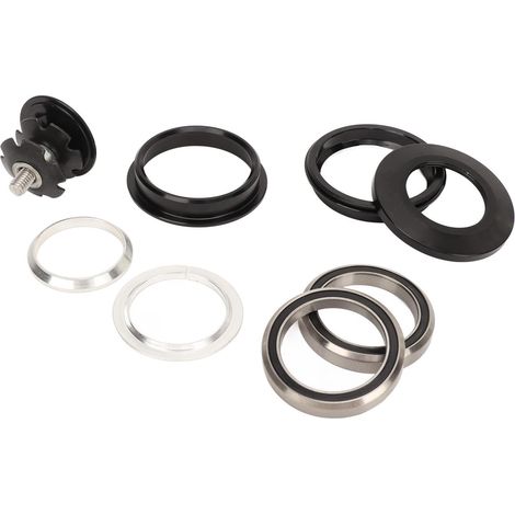 Jeu de direction 44mm étanche double roulement, pour fourche fileté VTT et vélo de route, en alliage aluminium. (1/5)