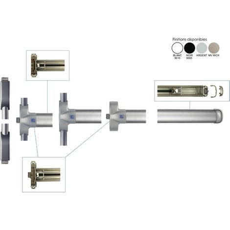 Bonde receveur D60mm + champignon D90mm en ABS sortie horizontale - GARIS - P01-BD60C (1/3)