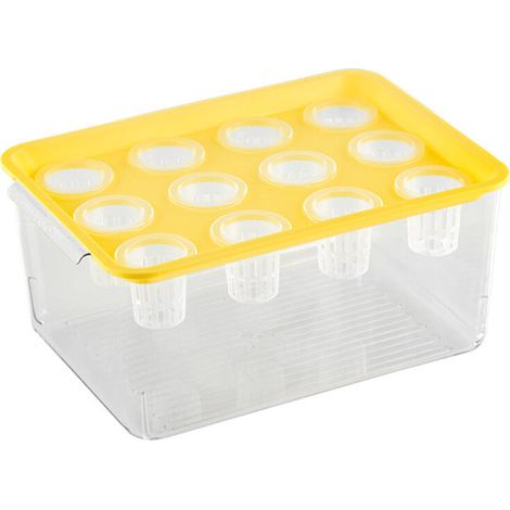Contenedor de cultivo hidropónico moderno y práctico - Amarillo