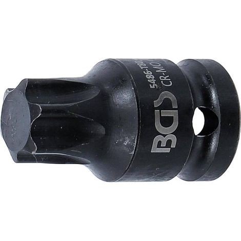 Douille à Embouts à Choc 42 mm - 12,5 mm (1/2), Profil Torx T80, Résistante et Précise, Acier - D-Work