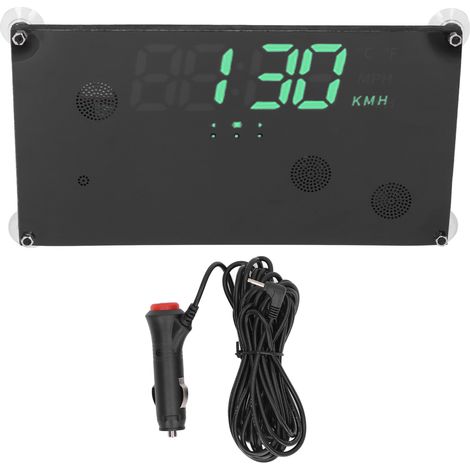 Affichage Tête Haute HUD Pare-brise Lunette Arrière Compteur de Vitesse Prévention Collision Voiture Camion Bus (1/5)