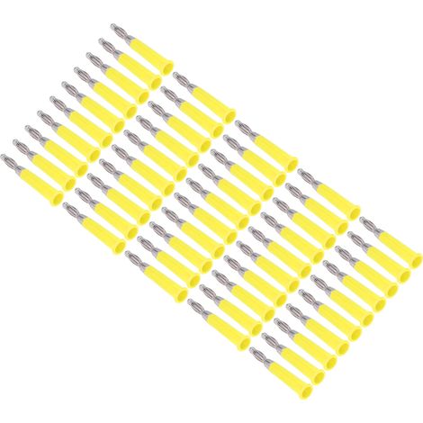 50 Connecteurs Banane Lanterne ABS Alliage Zinc à Souder pour Enceinte Prise 4mm Jaune Lot (1/5)