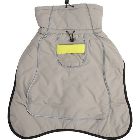 Manteau d'hiver pour chien imperméable, poitrine ajustable, doux et épais, veste chaude sans manches pour chien, pour intérieur et extérieur, gris M (1/5)