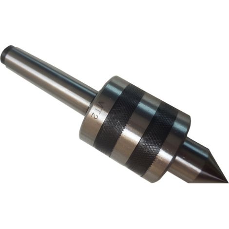 Diamwood – Contre-pointe tournante CM2/MK2/MT2 – Pour tours à métal et bois – Précision 0,010 mm – Charge max 1500 kg – Vitesse max 5000 RPM