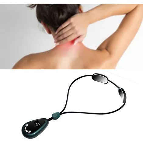 Mini Appareil de Massage pour le Cou avec Chaleur et Stimulation Électrique - Pendentif Thérapie Cervicale Portable (1/5)