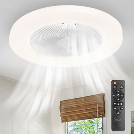 Ventilatore a Soffitto con Lampada LED Caldo Freddo 50 Ø cm 3 Velocità e Timer (1/5)