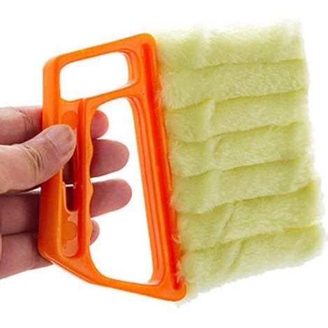 Detergente per persiane, condizionatori e tapparelle - Panno lavabile per lamelle delle persiane - Spazzola per la pulizia dei condizionatori - Paletta - Senza polvere - Rimozione della polvere - 1 pe (1/4)
