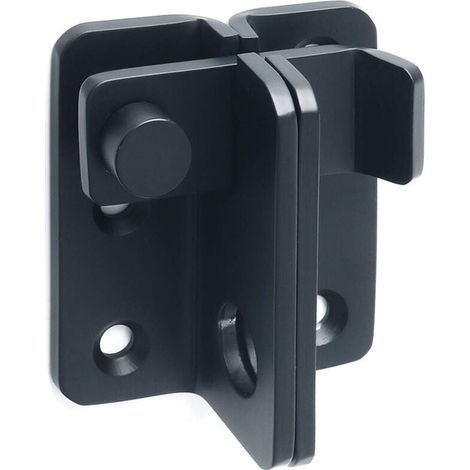 autres – Verrou à bouton en acier inoxydable noir mat – Dimensions 52mm x 62mm – Pour portes, fenêtres, placards – Sécurité renforcée (1/3)