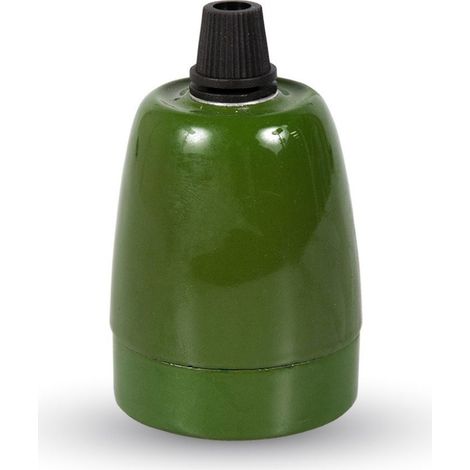 Portalámparas V-TAC para bombillas E27 (máx. 60 W) Serie Porcelana Color Verde (1/5)