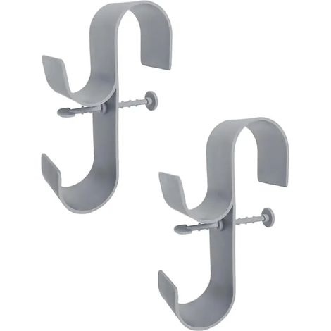 (2 supports gris) Crochets de piscine pour poteaux, crochet réglable, support de poteau de piscine, accessoires de natation, crochets pour skimmer télescopique (1/5)