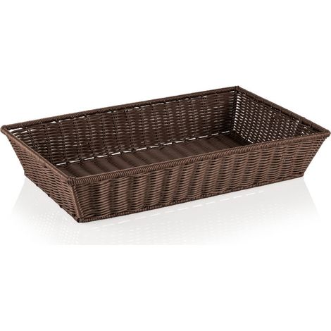 Panier GN 1/1 brun foncé polypropylène inox 18/10 WEAVER PRO - Was Germany (1/2)
