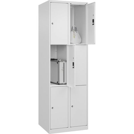 C+P, Vestiaire à 3 casiers Classic PLUS, 2 compartiments,