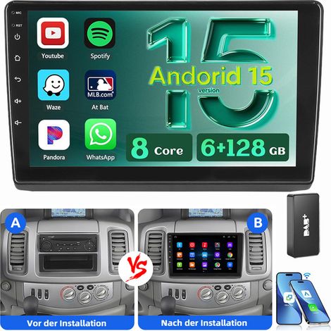 Pourr Opel Vivaro A Renault Trafic 2001-2009 Android 15 Autoradio GPS 4G LTE WIFI 6+128G DAB (1/5)