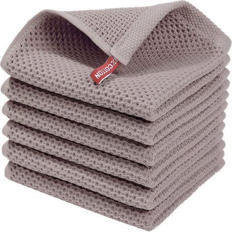 Serviette de cuisine en coton épais et absorbant, motif nid d'abeille, torchon à carreaux, linge de maison pour les mains