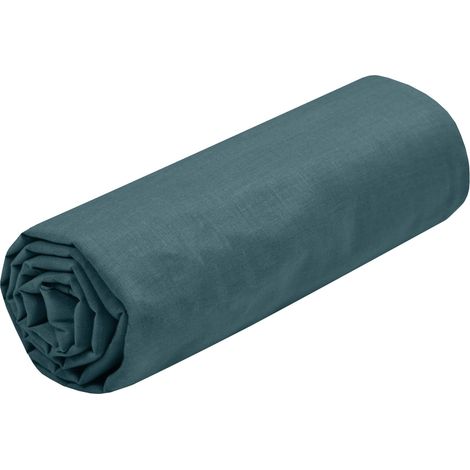 Drap Housse Taille 140x200 cm Grand Bonnet 30 cm 100% Coton Couleur Eucalyptus Modèle Eden Linge de Lit pour Maison Doux et Confortable pour Nid Douillet (1/5)