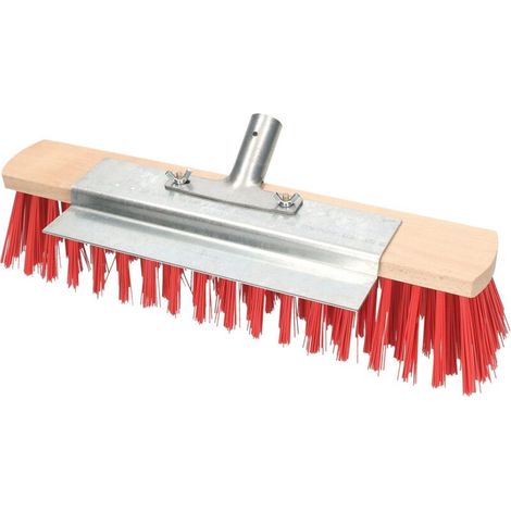 Balai de rue 40 cm avec bord grattoir 25 cm pour balayer les trottoirs (1/5)