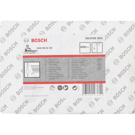 Bosch Rundkopf-Streifennagel SN21RK 60G 2,8 mm 60 mm verzinkt glatt 4000 Stk
