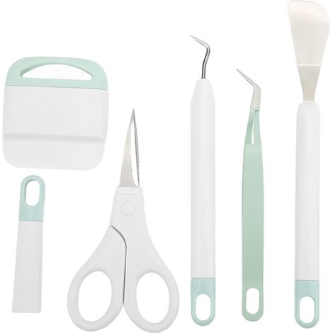 Ensemble de 5 outils de désherbage, multifonctionnel, de précision, durable et sûr, en vinyle, adapté au bricolage en papier. (1/5)