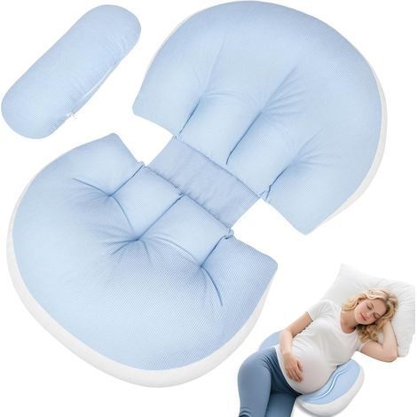 Coussin De Grossesse, Réglable Coussins De Maternité et Corps, Doux Coussin De Grossesse pour Dormir, Soutien pour Le Dos, Les Hanches, Les Jambes, Soulager L'Inconfort Pendant (1/5)