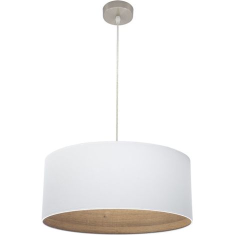 FABRILAMP Hängeleuchte Tatiana 1xe27 Nickel/weiß-mad.klar Regx50x50 Cm (1/2)