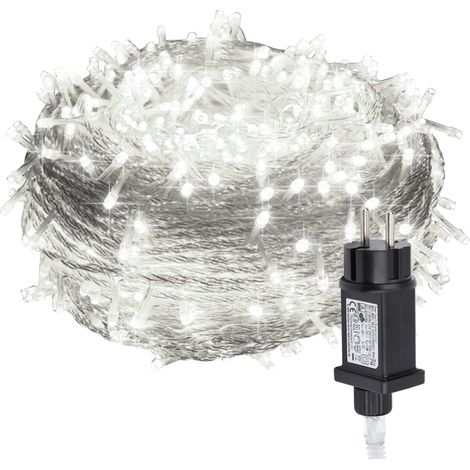Randaco 30M 300LED IP44 8-mode festone luce di Natale all'aperto decorazione giardino interno per Natale compleanno matrimonio soggiorno bianco freddo