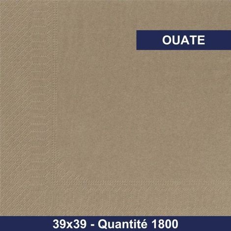 CGMP - Serviette de table 39x39 - Ouate - Argile taupe - x1800 (1/2)