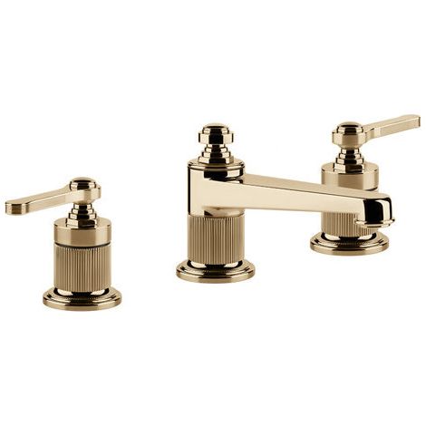 Gessi Venti20, robinetterie de lavabo à 3 trous, saillie 134mm,