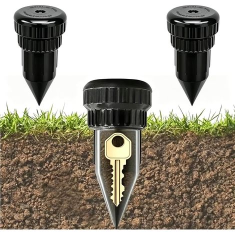 Lot de 2 cachettes de clés extérieur, discrètes, pour argent, jardin, terrasse. (1/5)