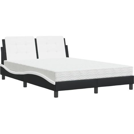 Maison Exclusive - Giroletto senza Materasso Zadar Nero e Bianco 120x200 cm in Similpelle (1/5)