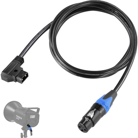 Câble d'Alimentation D Tap Mâle vers XLR Femelle 3 Broche 1.8m pour éclairage Vidéo Continu,Uniquement pour Lampe Vidéo LED FS150 FS150B FS230 FS230B,NC009 (1/5)