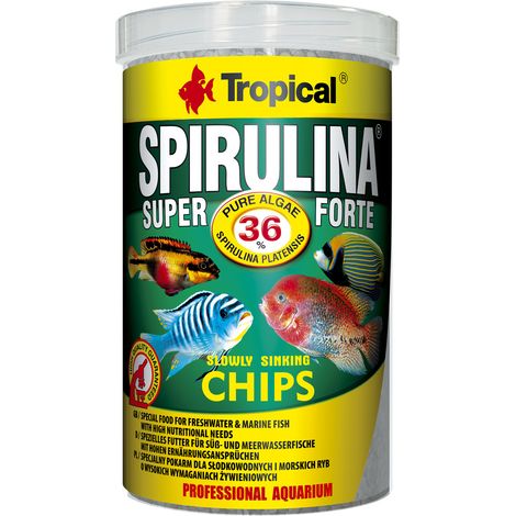 Chips de espirulina tropical super forte 100 ml/52 g
