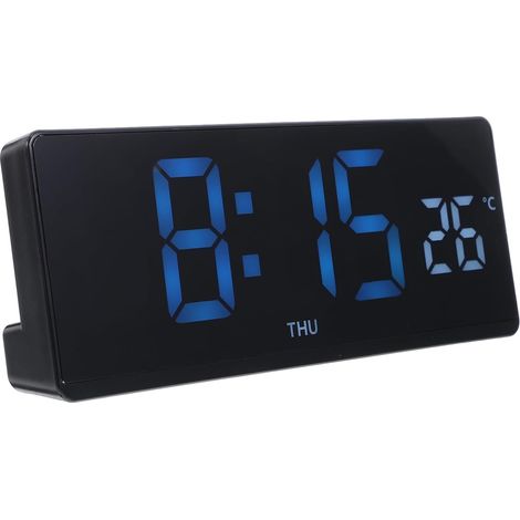 Réveil Numérique LED Horloge Numérique LED avec Thermomètre Intérieur Minuteur Compte À Rebours Affichage De L’Heure Et De La Date À Poser Ou À Suspendre pour Cuisine Chambre Bureau (1/5)