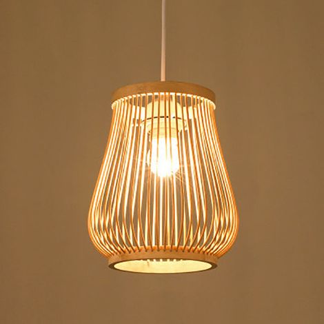 Lustre, Plafonnier, Suspension rustique, Lampes suspendues Avec ampoule, Lumière chaude 3000K, Hauteur réglable, φ20cm (1/5)