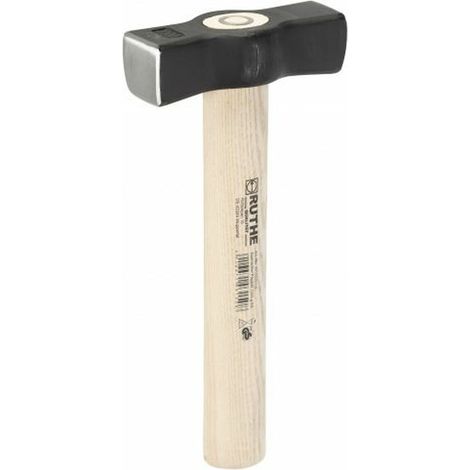 Mazza da muratore Ruthe 260 mm Acciaio Nero Legno (1/2)