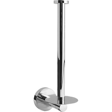 Porte rouleau papier WC de reserve Eight laiton chromé vertical pour 2 rouleaux