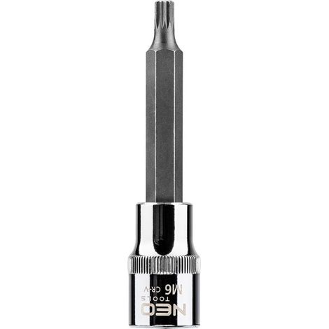 Embout cannelé sur douille de 1/2", M6 x 100 mm (1/2)