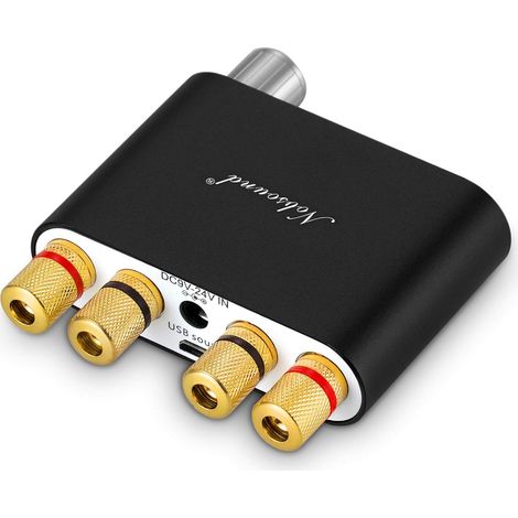 Mini amplificateur numérique - Bluetooth 5.0 - 100 W - Avec bloc d'alimentation - Noir (1/5)