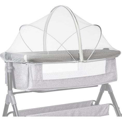 Universal Mosquito Net for Infant Cribs, with Zip, Fine Mesh Fabric Baby Bed Tent for Indoor and Outdoor (White, 55x100cm)